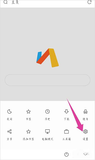Via浏览器设置入口
